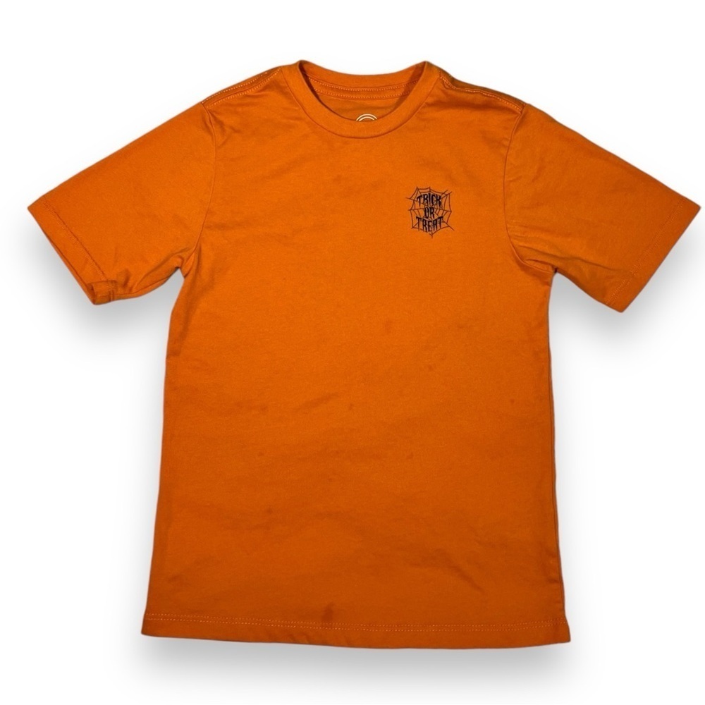 Wonder Nation Boy’s Halloween Short Sleeve Tee Orange Size Medium